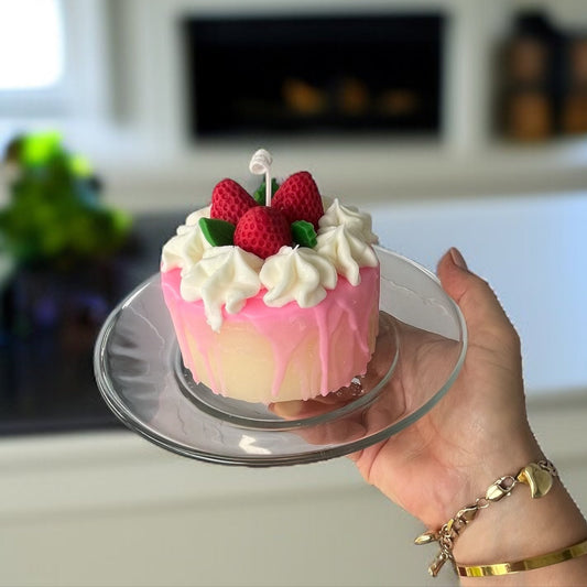 Vela aromática tipo postre cake