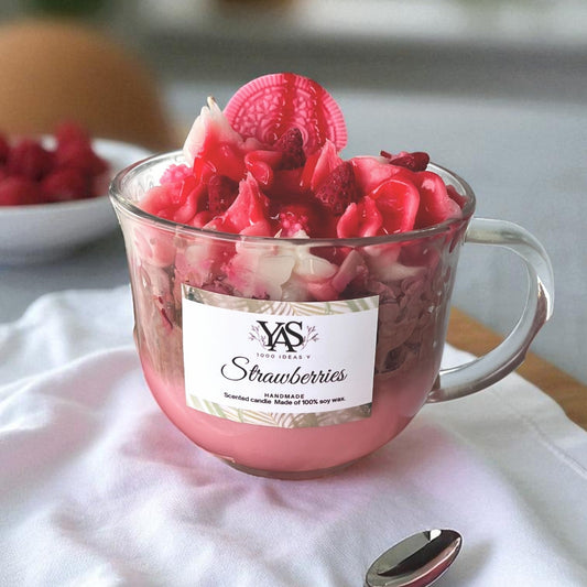 Vela aromática tipo postre – aroma Strawberry